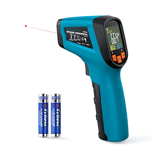Tilswall Infrarot Thermometer(nicht für Menschen) -50°C bis 600°C IR Digital Laser Temperaturmessgerät mit LCD Display für Kochen/Küche/Barbecue/Pizza Oven/Gefrierschrank/Industrie von Tilswall