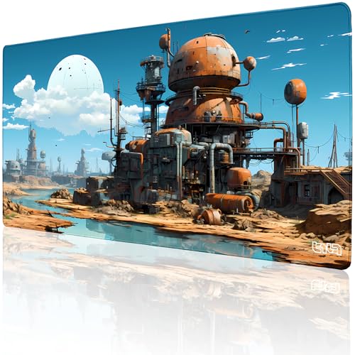 Tilt Schreibtischunterlage 100x50 cm Gaming Mauspad XXL | Rutschfester Mousepad Groß für Schreibtisch und PC Gadgets | Wasserdichter Desk Mat (AI Planet) von Tilt