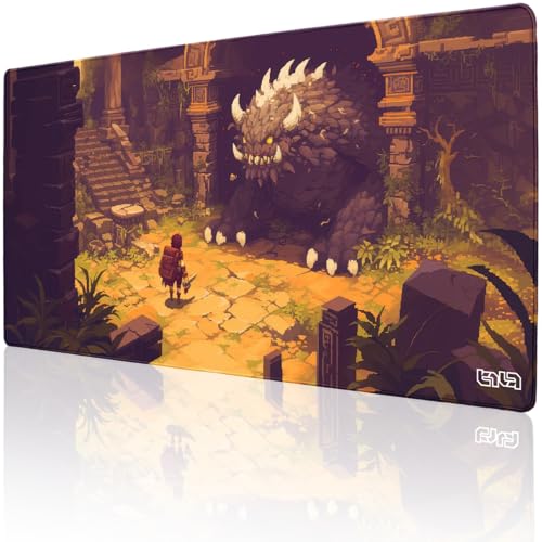 Tilt Schreibtischunterlage 100x50 cm Gaming Mauspad XXL | Rutschfester Mousepad Groß für Schreibtisch und PC Gadgets | Wasserdichter Desk Mat (Boss Fight) von Tilt