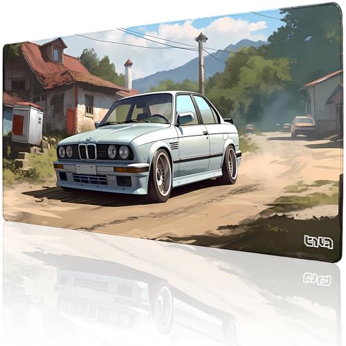 Tilt Schreibtischunterlage 100x50 cm Gaming Mauspad XXL | Rutschfester Mousepad Groß für Schreibtisch und PC Gadgets | Wasserdichter Desk Mat (Countryside Drifters) von Tilt