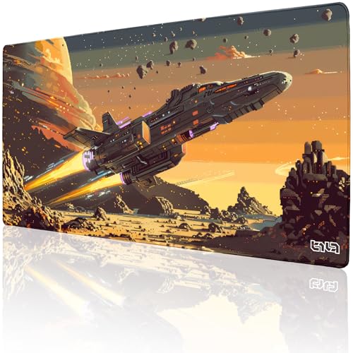 Tilt Schreibtischunterlage 100x50 cm Gaming Mauspad XXL | Rutschfester Mousepad Groß für Schreibtisch und PC Gadgets | Wasserdichter Desk Mat (Dry Spacelands) von Tilt