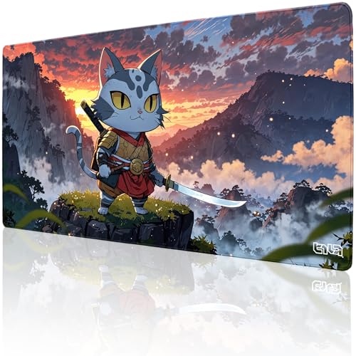 Tilt Schreibtischunterlage 100x50 cm Gaming Mauspad XXL | Rutschfester Mousepad Groß für Schreibtisch und PC Gadgets | Wasserdichter Desk Mat (Furry Shogun) von Tilt