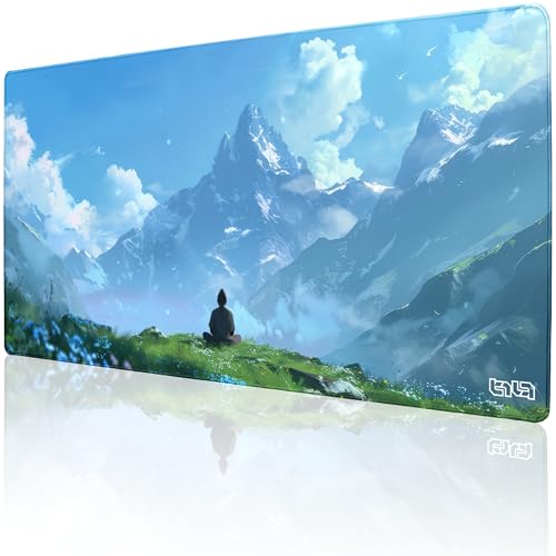Tilt Schreibtischunterlage 100x50 cm Gaming Mauspad XXL | Rutschfester Mousepad Groß für Schreibtisch und PC Gadgets | Wasserdichter Desk Mat (Mountain Meditation) von Tilt
