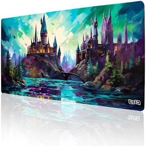 Tilt Schreibtischunterlage 100x50 cm Gaming Mauspad XXL | Rutschfester Mousepad Groß für Schreibtisch und PC Gadgets | Wasserdichter Desk Mat (Painted Castle) von Tilt