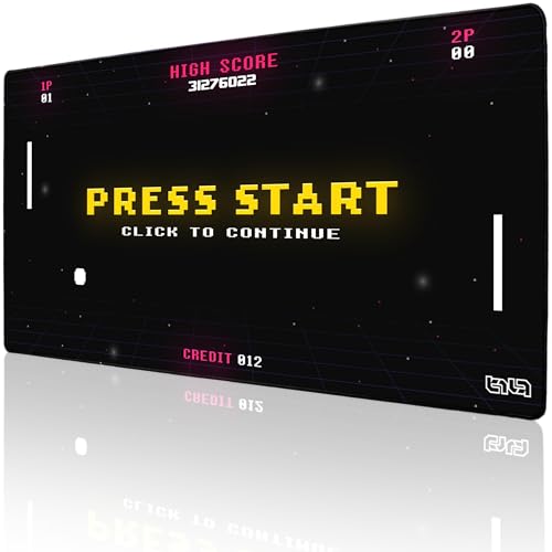Tilt Schreibtischunterlage 100x50 cm Gaming Mauspad XXL | Rutschfester Mousepad Groß für Schreibtisch und PC Gadgets | Wasserdichter Desk Mat (Press Start) von Tilt