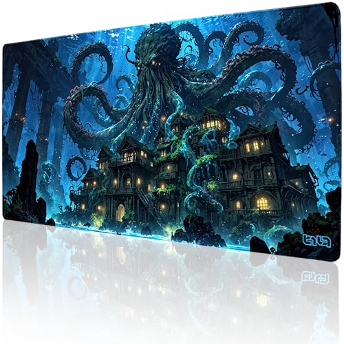Tilt Schreibtischunterlage 100x50 cm Gaming Mauspad XXL | Rutschfester Mousepad Groß für Schreibtisch und PC Gadgets | Wasserdichter Desk Mat (Revenge of Kraken) von Tilt