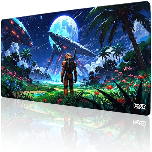 Tilt Schreibtischunterlage 100x50 cm Gaming Mauspad XXL | Rutschfester Mousepad Groß für Schreibtisch und PC Gadgets | Wasserdichter Desk Mat (Stellar Voyager) von Tilt