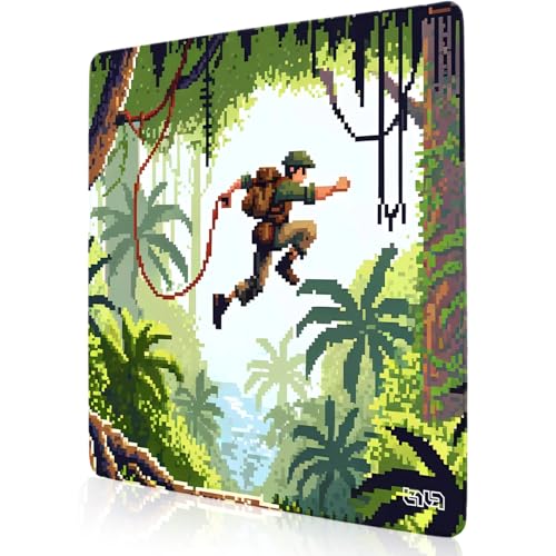 Tilt Schreibtischunterlage 30x30 cm Gaming Mauspad | Rutschfester Mousepad Groß für Schreibtisch und PC Gadgets | Wasserdichter Desk Mat (Leap into Adventure) von Tilt