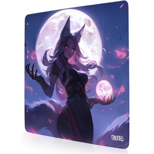 Tilt Schreibtischunterlage 30x30 cm Gaming Mauspad | Rutschfester Mousepad Groß für Schreibtisch und PC Gadgets | Wasserdichter Desk Mat (Moonlit Vixen) von Tilt