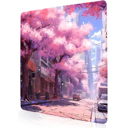 Tilt Schreibtischunterlage 30x30 cm Gaming Mauspad | Rutschfester Mousepad Groß für Schreibtisch und PC Gadgets | Wasserdichter Desk Mat (Sakura City) von Tilt
