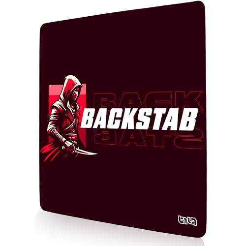 Tilt Schreibtischunterlage 50x50 cm Gaming Mauspad XXL | Rutschfester Mousepad Groß für Schreibtisch und PC Gadgets | Wasserdichter Desk Mat (Backstab) von Tilt