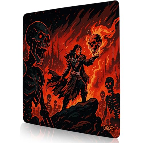 Tilt Schreibtischunterlage 50x50 cm Gaming Mauspad XXL | Rutschfester Mousepad Groß für Schreibtisch und PC Gadgets | Wasserdichter Desk Mat (Infernalist) von Tilt