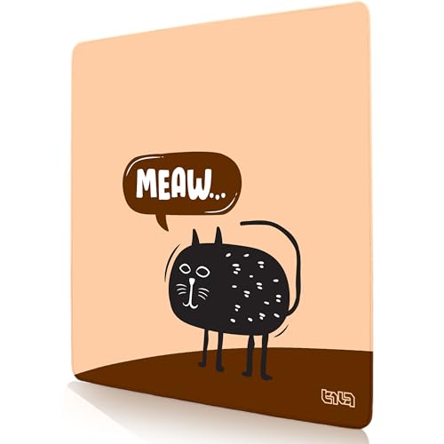Tilt Schreibtischunterlage 50x50 cm Gaming Mauspad XXL | Rutschfester Mousepad Groß für Schreibtisch und PC Gadgets | Wasserdichter Desk Mat (Meaw) von Tilt