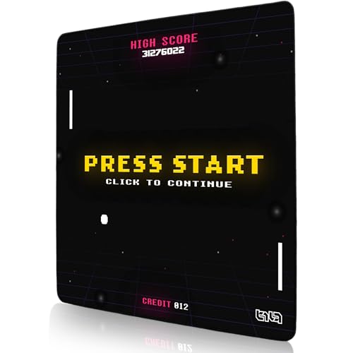 Tilt Schreibtischunterlage 50x50 cm Gaming Mauspad XXL | Rutschfester Mousepad Groß für Schreibtisch und PC Gadgets | Wasserdichter Desk Mat (Press Start) von Tilt