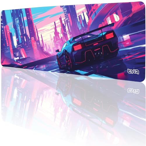 Tilt Schreibtischunterlage 80x30 cm Gaming Mauspad XXL | Rutschfester Mousepad Groß für Schreibtisch und PC Gadgets | Wasserdichter Desk Mat (Arcade Rider) von Tilt