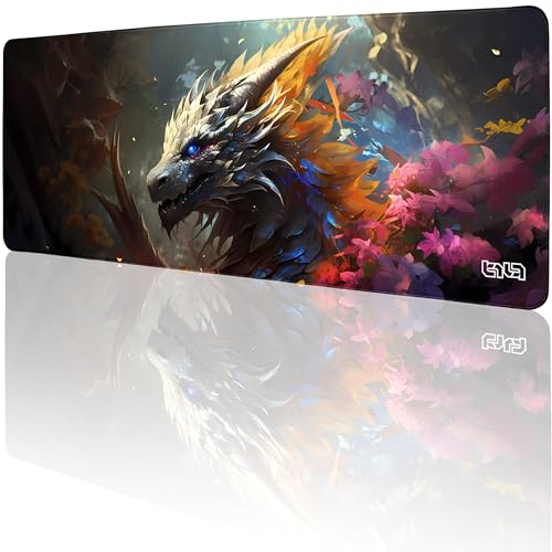Tilt Schreibtischunterlage 80x30 cm Gaming Mauspad XXL | Rutschfester Mousepad Groß für Schreibtisch und PC Gadgets | Wasserdichter Desk Mat (Blue-eyed Beast) von Tilt