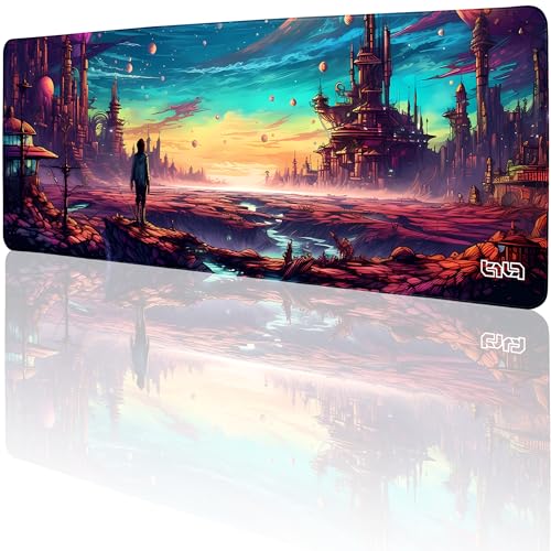 Tilt Schreibtischunterlage 80x30 cm Gaming Mauspad XXL | Rutschfester Mousepad Groß für Schreibtisch und PC Gadgets | Wasserdichter Desk Mat (Cosmic Discoveries) von Tilt