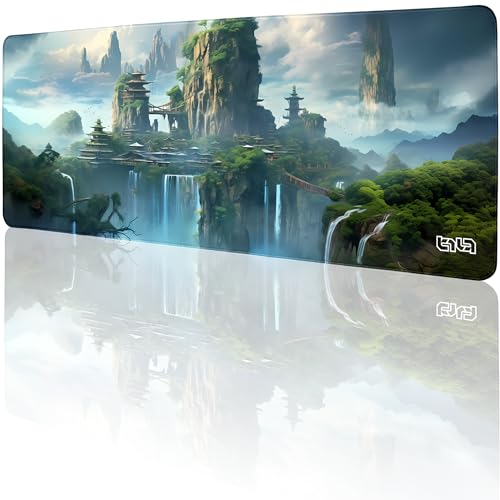 Tilt Schreibtischunterlage 80x30 cm Gaming Mauspad XXL | Rutschfester Mousepad Groß für Schreibtisch und PC Gadgets | Wasserdichter Desk Mat (Flying Island) von Tilt