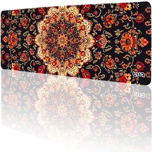 Tilt Schreibtischunterlage 80x30 cm Gaming Mauspad XXL | Rutschfester Mousepad Groß für Schreibtisch und PC Gadgets | Wasserdichter Desk Mat (Grandma's Tapestry) von Tilt