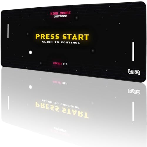 Tilt Schreibtischunterlage 80x30 cm Gaming Mauspad XXL | Rutschfester Mousepad Groß für Schreibtisch und PC Gadgets | Wasserdichter Desk Mat (Press Start) von Tilt