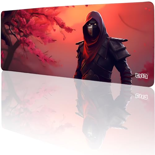 Tilt Schreibtischunterlage 80x30 cm Gaming Mauspad XXL | Rutschfester Mousepad Groß für Schreibtisch und PC Gadgets | Wasserdichter Desk Mat (Red Assassin 2) von Tilt