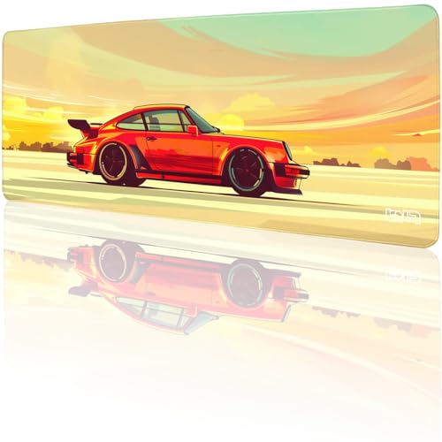 Tilt Schreibtischunterlage 80x30 cm Gaming Mauspad XXL | Rutschfester Mousepad Groß für Schreibtisch und PC Gadgets | Wasserdichter Desk Mat (Red Speed) von Tilt