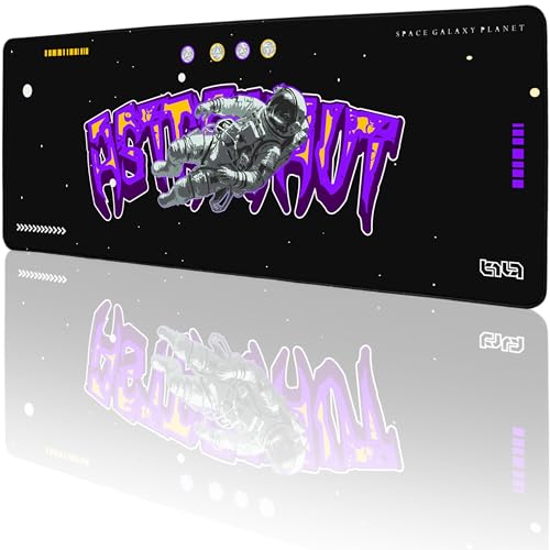 Tilt Schreibtischunterlage 80x30 cm Gaming Mauspad XXL | Rutschfester Mousepad Groß für Schreibtisch und PC Gadgets | Wasserdichter Desk Mat (Space Galaxy Planet) von Tilt