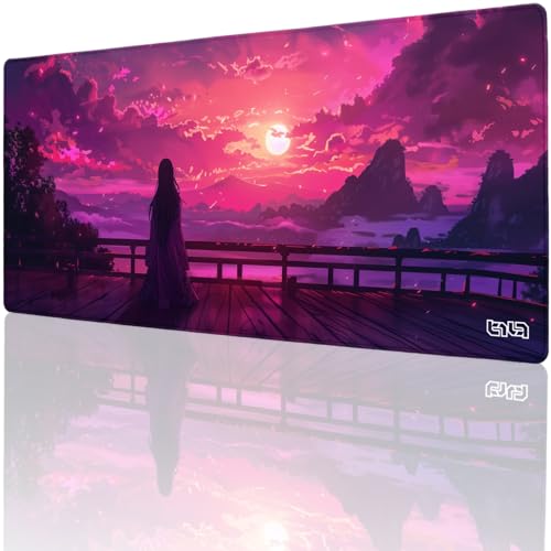 Tilt Schreibtischunterlage 90x40 cm Gaming Mauspad XXL | Rutschfester Mousepad Groß für Schreibtisch und PC Gadgets | Wasserdichter Desk Mat (Eternal Twilight) von Tilt