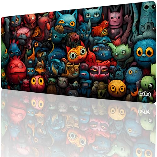 Tilt Schreibtischunterlage 90x40 cm Gaming Mauspad XXL | Rutschfester Mousepad Groß für Schreibtisch und PC Gadgets | Wasserdichter Desk Mat (Monstrous Audience) von Tilt
