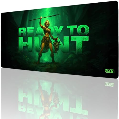 Tilt Schreibtischunterlage 90x40 cm Gaming Mauspad XXL | Rutschfester Mousepad Groß für Schreibtisch und PC Gadgets | Wasserdichter Desk Mat (Ready to Hunt) von Tilt
