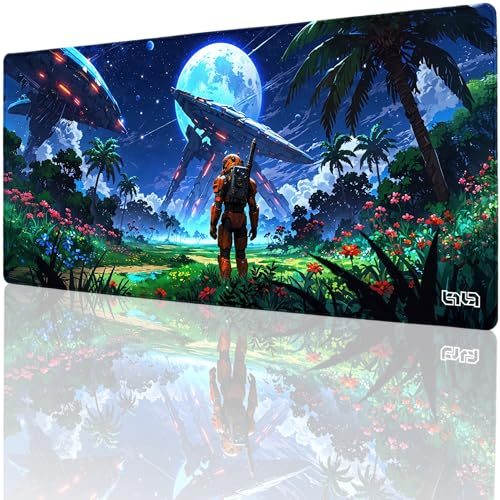 Tilt Schreibtischunterlage 90x40 cm Gaming Mauspad XXL | Rutschfester Mousepad Groß für Schreibtisch und PC Gadgets | Wasserdichter Desk Mat (Stellar Voyager) von Tilt