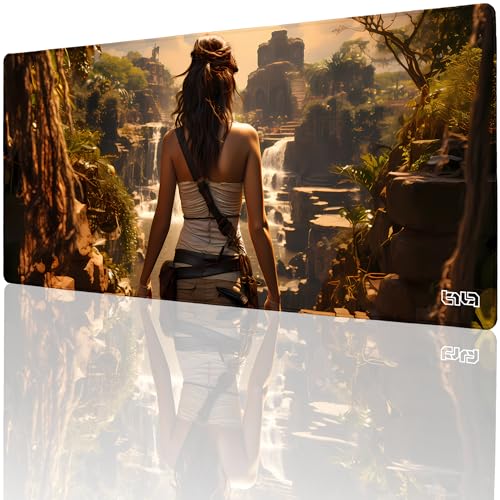 Tilt Schreibtischunterlage 90x40 cm Gaming Mauspad XXL | Rutschfester Mousepad Groß für Schreibtisch und PC Gadgets | Wasserdichter Desk Mat (Treasure Hunter) von Tilt