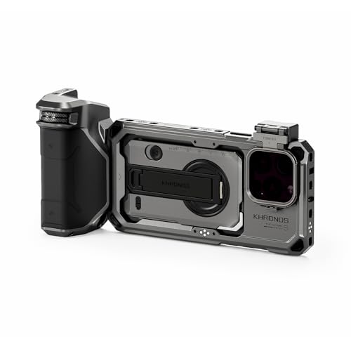 Tilta Khronos Handykäfig, kompatibel mit iPhone 16 Pro Max, mit Fokus-PD-Griff, Schnellentriegelungs-Filterschale und magnetischem FSND-Filter, Handheld-Set, Space Grey TK-IP16-PMA-SG Tilta Khronos Handykäfig, kompatibel mit iPhone 16 Pro Max, mit Fokus-PD-Griff, Schnellentriegelungs-Filterschale und magnetischem FSND-Filter, Handheld-Set, Space Grey TK-IP16-PMA-SG von Tilta