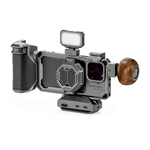 Tilta Khronos Ultimate Kit kompatibel mit iPhone 16 Pro Max – Space Grey | Mobile Filmemaching, Handy-Kamerakäfig & Video-Rig | USB-C/HDMI-Hub | Fokus & Holzgriff | ND-Filter | Kühlsystem Tilta Khronos Ultimate Kit kompatibel mit iPhone 16 Pro Max – Space Grey | Mobile Filmemaching, Handy-Kamerakäfig & Video-Rig | USB-C/HDMI-Hub | Fokus & Holzgriff | ND-Filter | Kühlsystem von Tilta