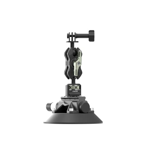 Tilta Universal-Action-Kamera-Saugnapf (11,4 cm) Montageset, kompatibel mit Hero 11, Osmo Action 3, Insta360 X3 mit 1/4-Zoll-20 Befestigungspunkten TA-USC-45-MK von Tilta
