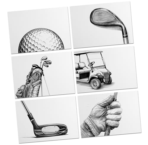 Golf-Set – 24 Karten mit Umschlägen – Schreibwaren – Geschenke für Golfer (leere Version – nur Design) von Timber Box Design