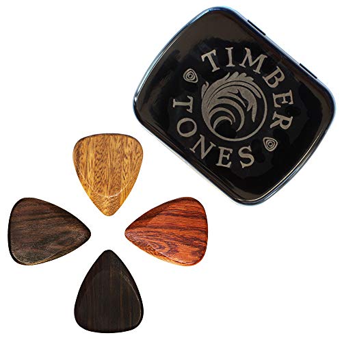 Timber Tones TTEGT4 Plektrum für E-Gitarren (4-er Stück Tin) von Timber Tones