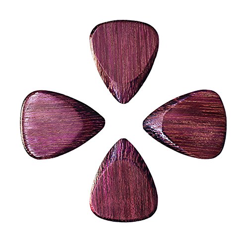 Timber Tones TTTTPH4 "Heart 4", Luxus Plektrum/Plektren Lila von Timber Tones