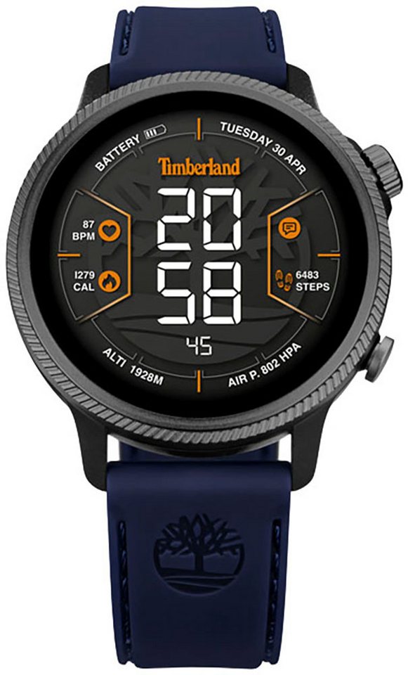 Timberland TRAIL FORCE Smartwatch, Armbanduhr, Herrenuhr, Lederarmband, Bluetooth, Trinkerinnerung von Timberland