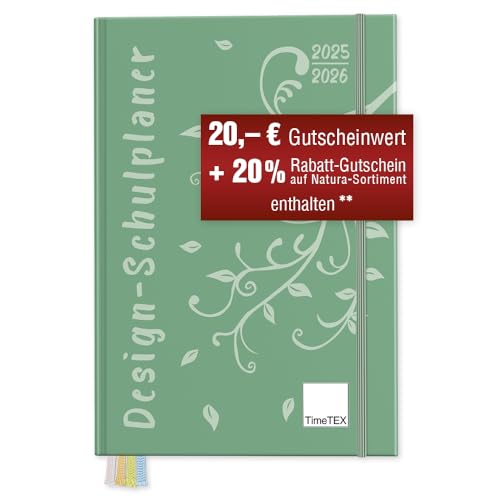 TimeTEX Design-Schulplaner A4-Plus Mint - Schuljahr 2025-2026 - Lehrerkalender - Lehrertimer - 10490 von TimeTEX
