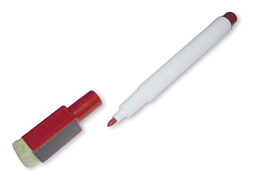 TimeTEX Folienstift rot - Non Permanent - abwischbar - mit Filzwischer und Magnet - 92224 von TimeTEX