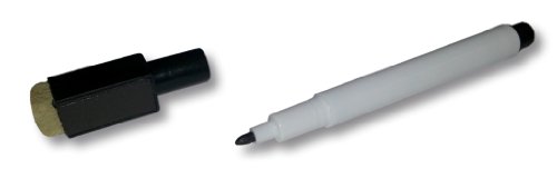 TimeTEX Folienstift schwarz - Non Permanent - abwischbar - mit Filzwischer und Magnet - 92220 von TimeTEX