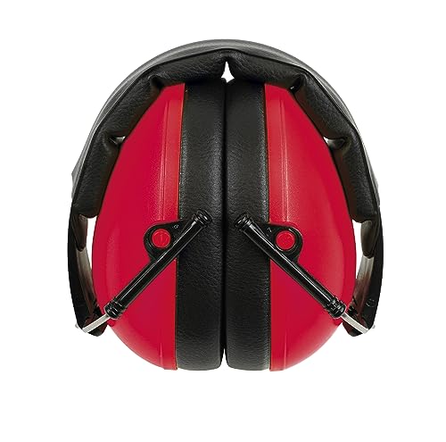 TimeTEX - Gehörschutz für Kinder "Auris Plus" Rot | Robuster, stufenlos verstellbarer und zusammenklappbarer Gehörschutz mit Dämmwert von 24,3 dB | Inhalt: 1x Gehörschutz Maße ca. 11 x 8 cm von TimeTEX