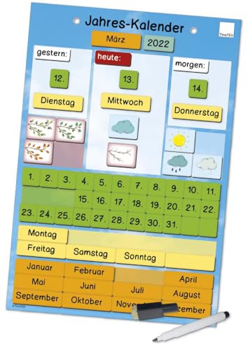TimeTEX Jahres-Kalender magnetisch, ca. 28 x 41 cm von TimeTEX