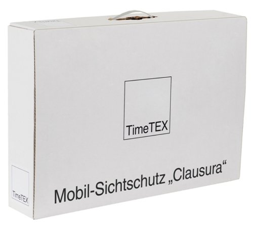 TimeTEX Mobil-Sichtschutz "Clausura" weiß, gewellte Oberfläche, 15 Stück von TimeTEX