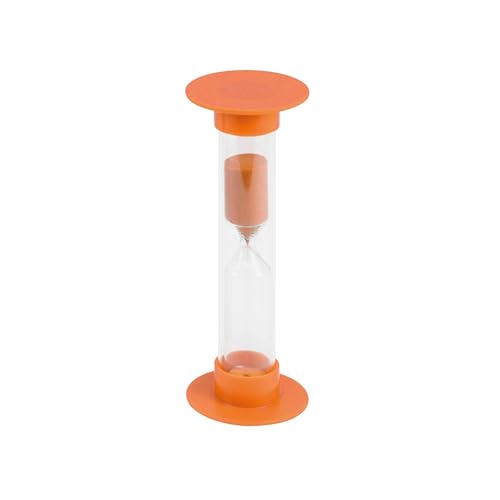 TimeTEX - Sanduhren-Set 3-tlg. | 15 Minuten Timer zur Visualisierung des Zeitablaufs für Zeit-Aufgaben im Unterricht oder bei der Freiarbeit | 14,5 cm hoch, 5 cm ø | Farbe: orange von TimeTEX
