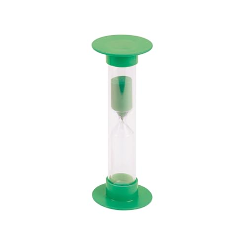 TimeTEX - Sanduhren-Set 3-tlg. | 5 Minuten Timer zur Visualisierung des Zeitablaufs für Zeit-Aufgaben im Unterricht oder bei der Freiarbeit | 14,5 cm hoch, 5 cm ø | Farbe: grün von TimeTEX
