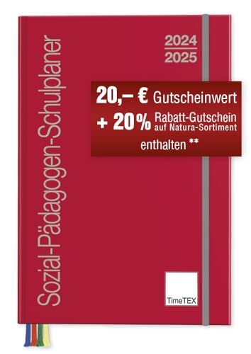 TimeTEX Sozial-Pädagogen-Schulplaner A5-Plus - Schuljahr 2024-2025 - Sozialpädagogen-Kalender - gebunden - Timetex 10559 von TimeTEX