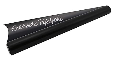 TimeTEX Tafel-Folie statisch, 20 m auf Rolle, schwarz glänzend, abwischbar von TimeTEX