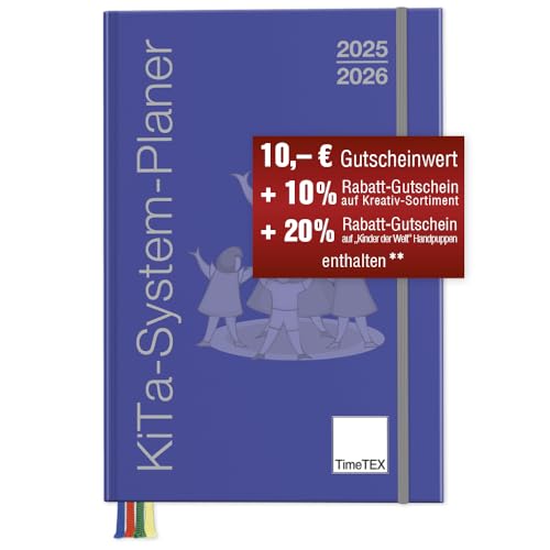 TimeTex KiTa-System-Planer A4 Kalender - Kita-Jahr 2025-2026 - Erzieherinnen-Kalender - gebunden - Timetex 10548 von TimeTEX
